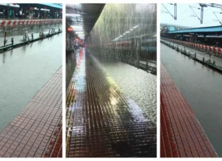 बिलासपुर में रेलवे ट्रैक जलमग्न, कई मेमू ट्रेनें रद्द; कोरबा-रायपुर रूट के यात्री परेशान